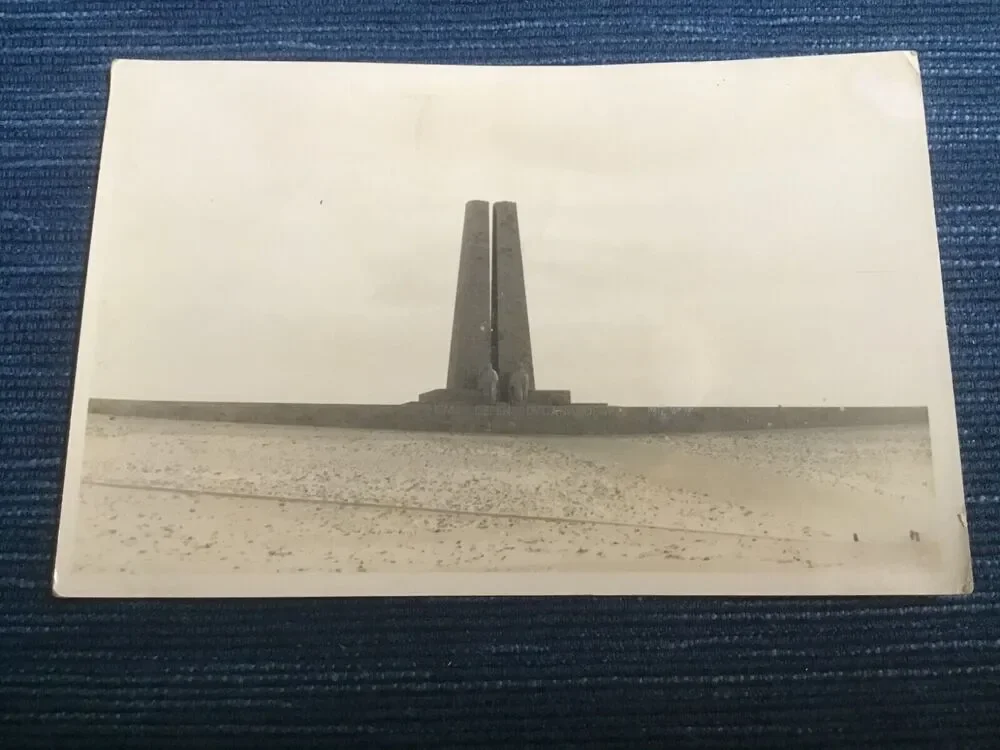 Vintage Postcard Photo Suez Canal Defense Monument Foreign Stamps